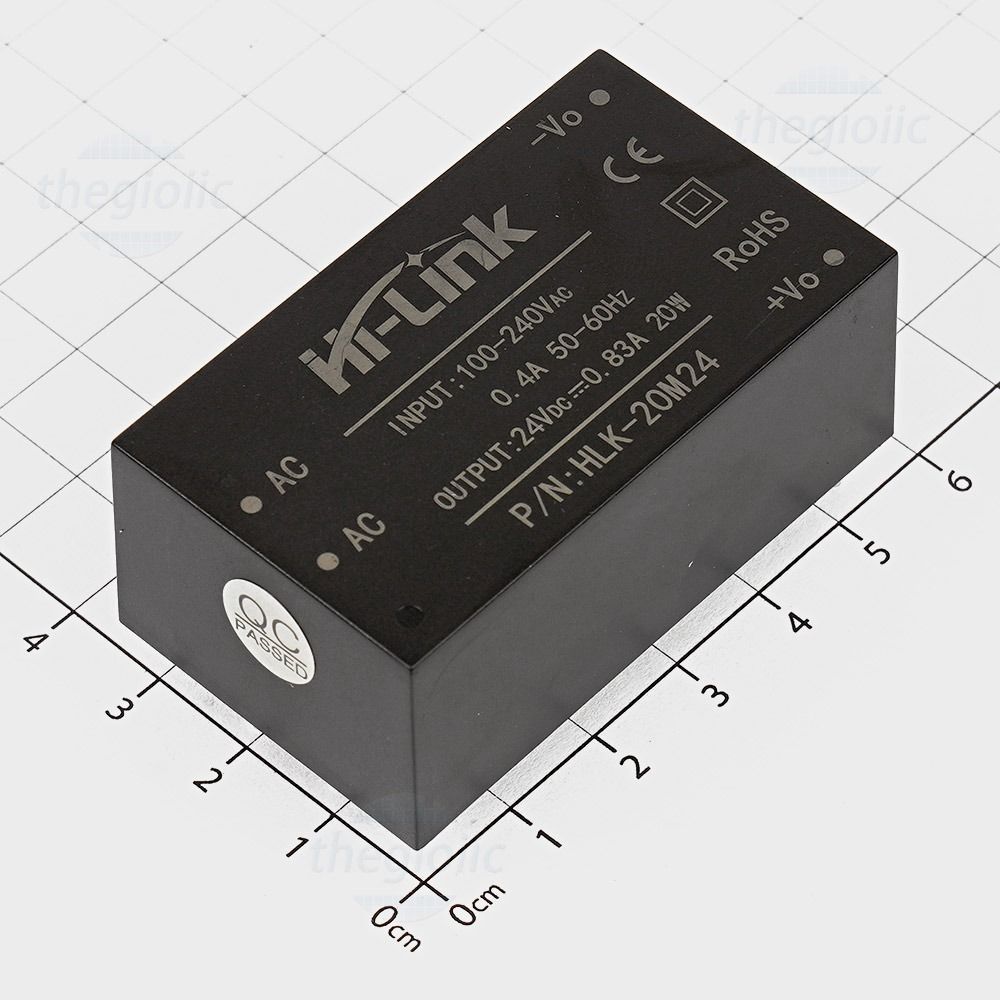 МалогабаритныйимпульсныйблокпитанияHLK-20M2424V0,83А20WHi-Link