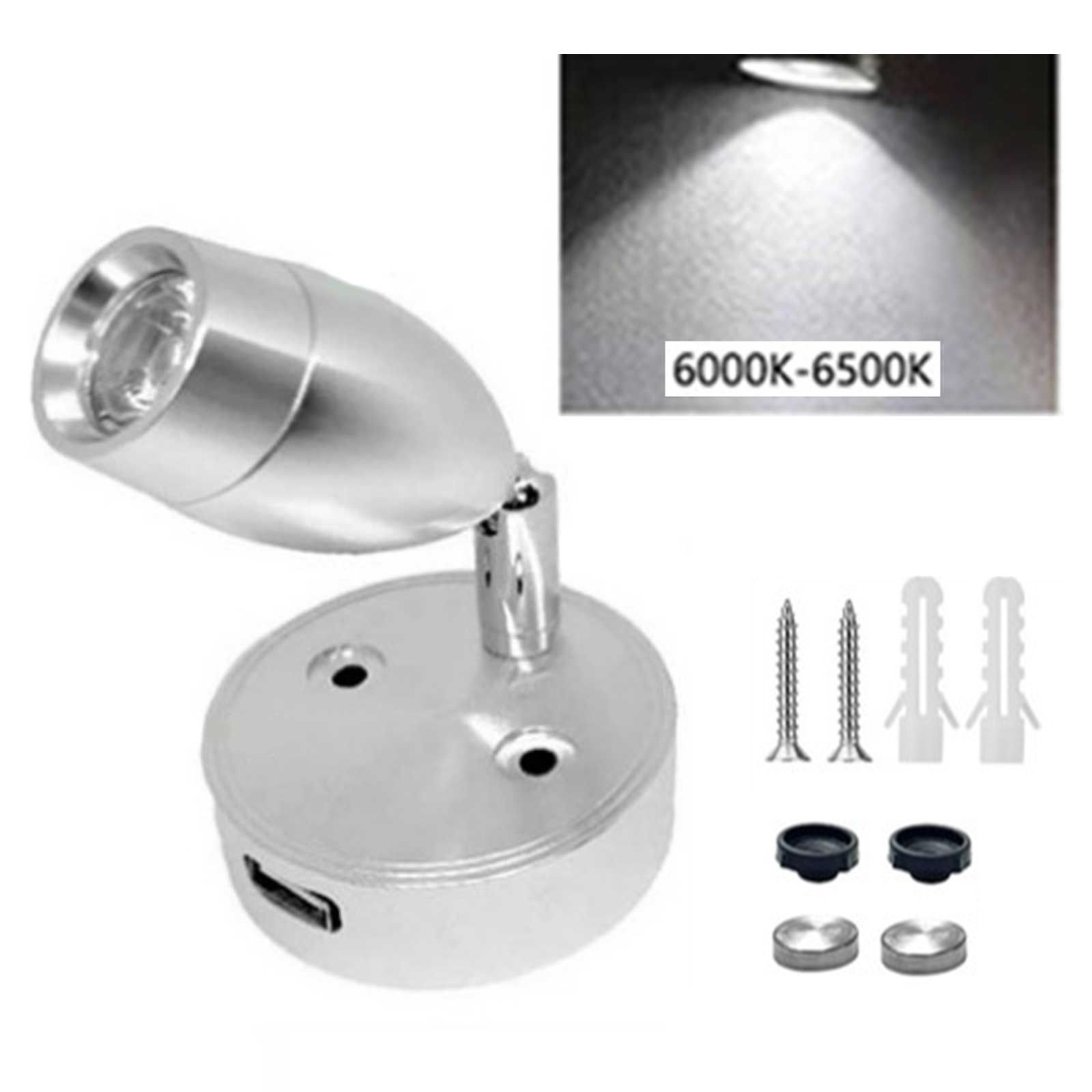 (1 шт.) USB-аккумуляторная лампа для чтения на колесах-Серебристый тип A-Белый