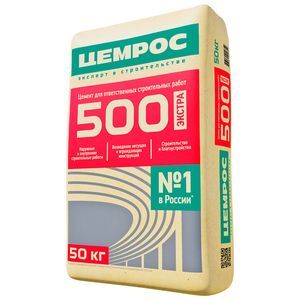 ЦЕМРОС Цемент М500 Д20 ЦЕМ II А-Ш 42,5 Н 50 кг