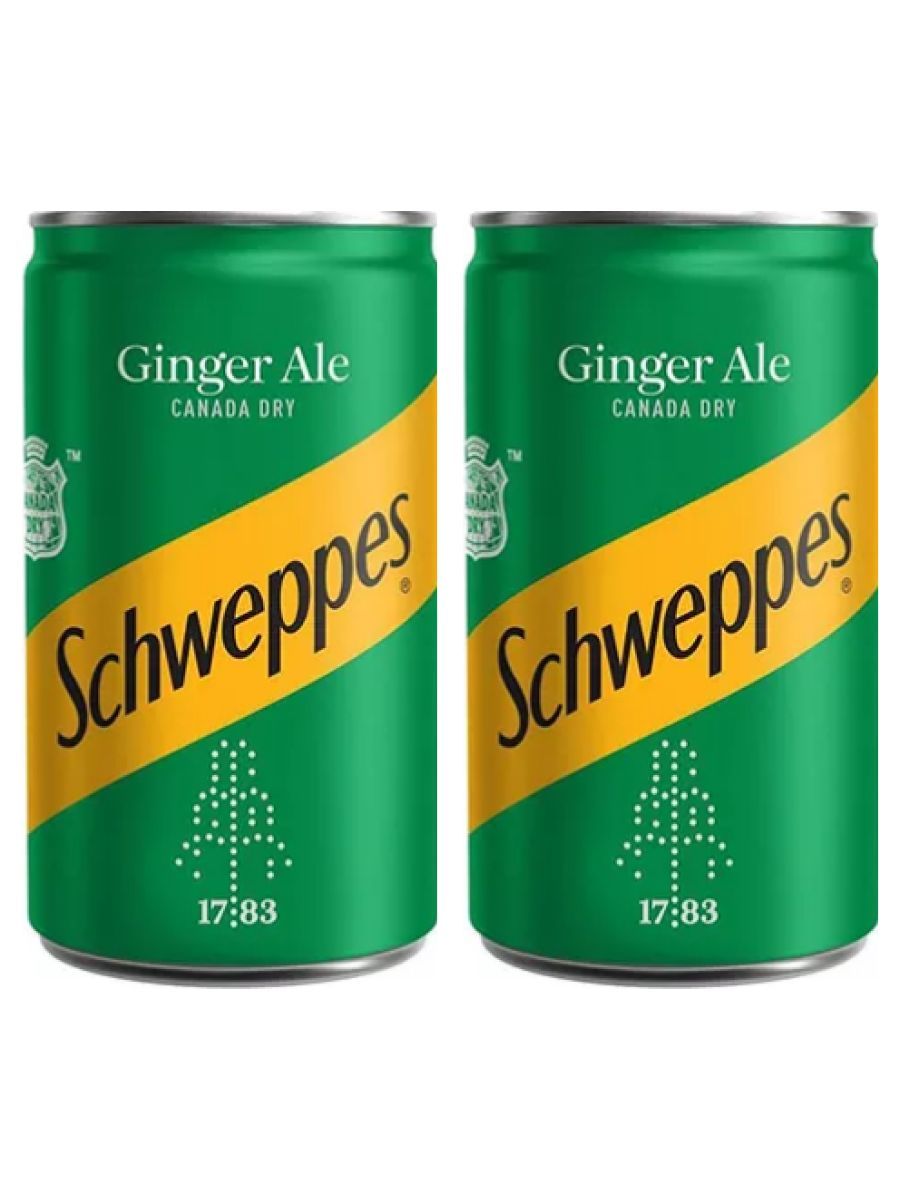 ГазированныйнапитокSchweppesGingerAleДжинджерЭль150млх2шт