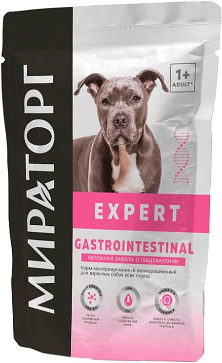 Корм Мираторг Expert Gastrointestinal для собак, для лечения ЖКТ, 85 г x 24 шт