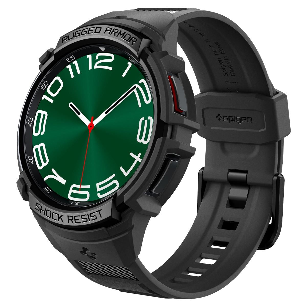 Чехол с ремешком Spigen на Samsung Galaxy Watch 6 Classic (47 mm) (ACS06488) Rugged Armor Pro / Спиген для Галакси Вотч Противоударный, черный