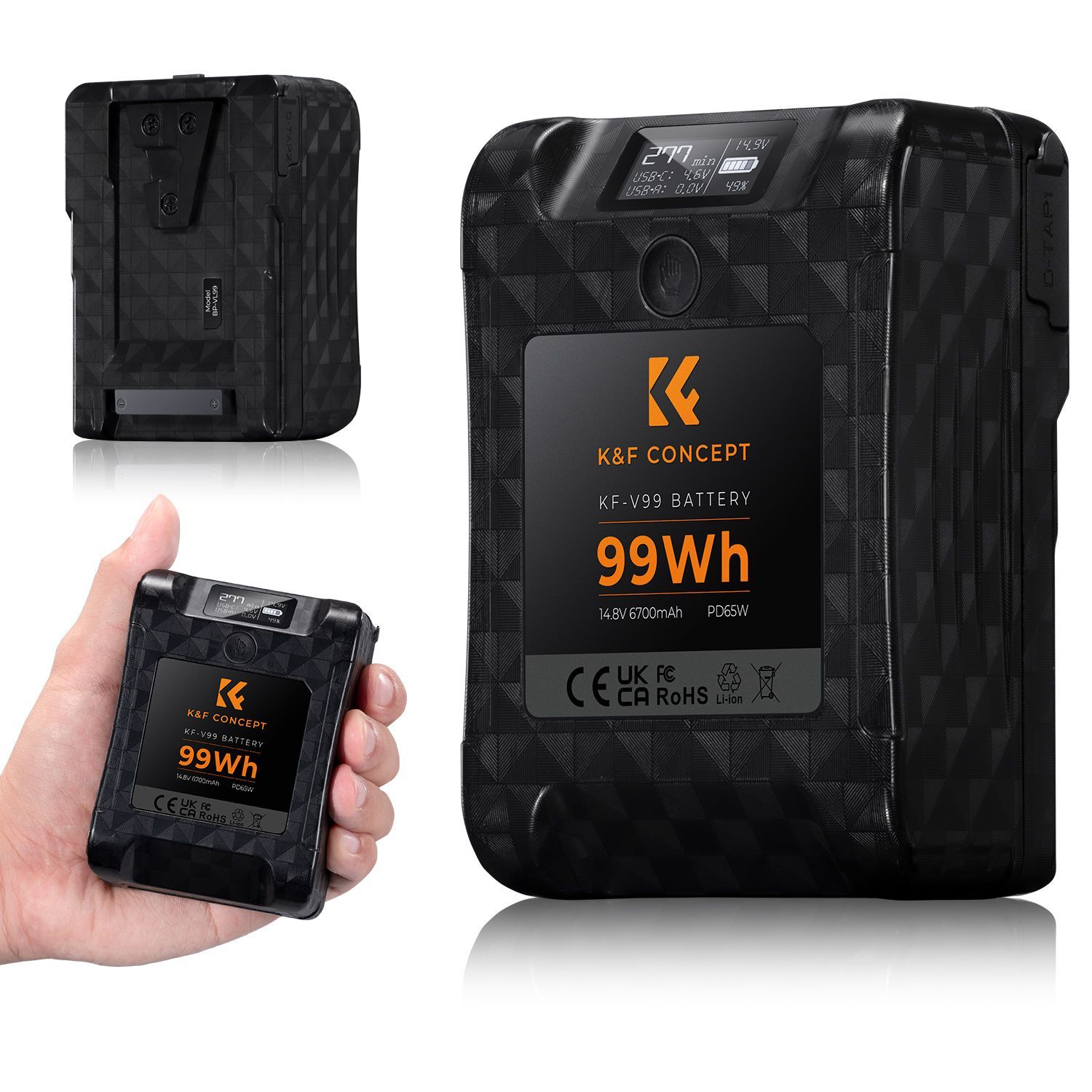 K&FCONCEPTВнешнийаккумуляторKF28.0024,6700мАч,черный
