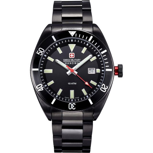 Swiss Military Hanowa Black. Наручные часы Swiss Military Hanowa 06-5214.13.007. Swiss Military Hanowa 06-5214. Swiss Military by Chrono smp36040.07.