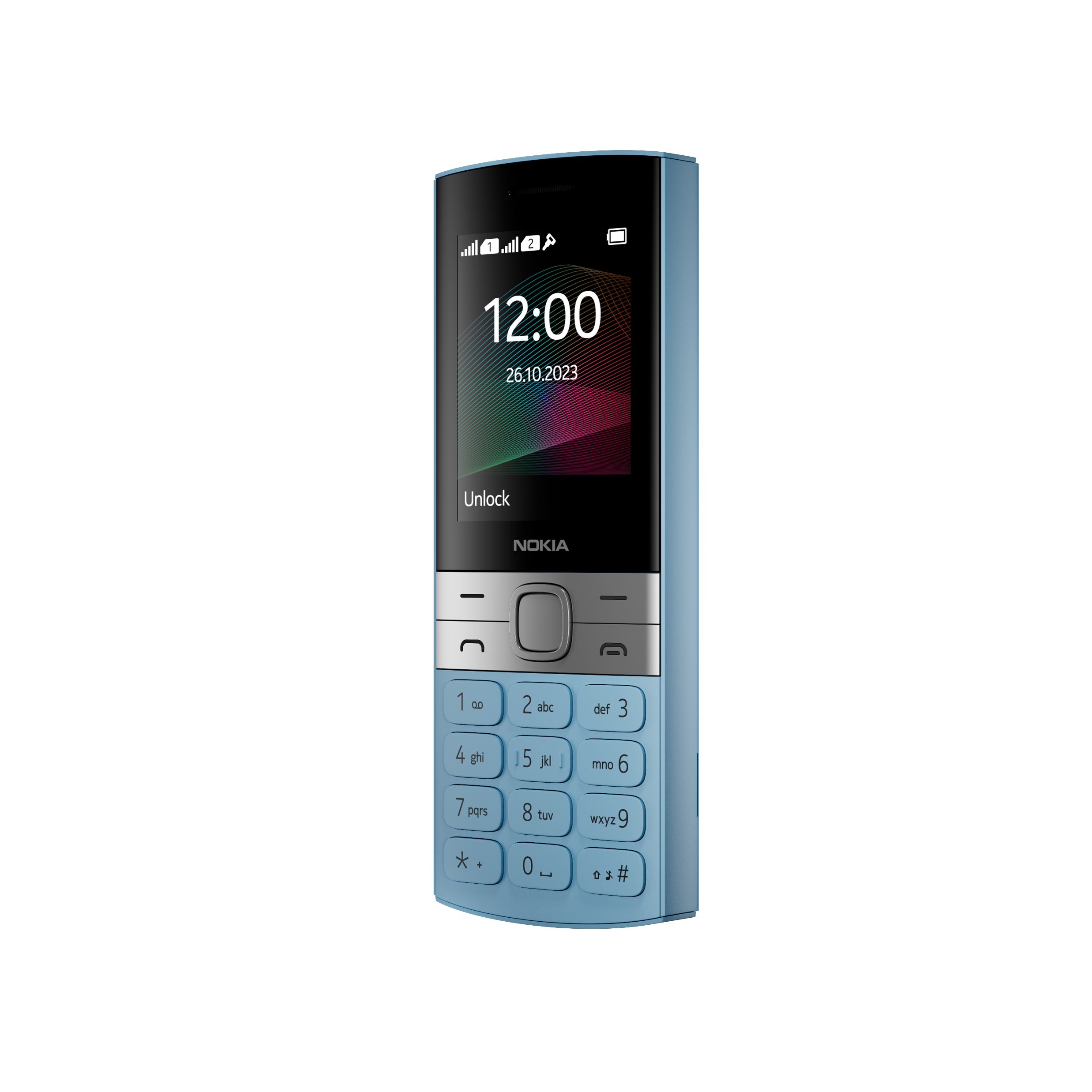 МобильныйтелефонМобильныйкнопочныйтелефонNokia150(2023)TA-1582DS,голубой,голубой