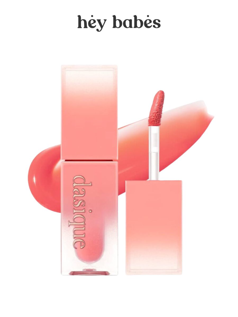 Увлажняющий сияющий тинт для губ в оттенке дынного щербета Dasique Juicy Dewy Tint #02 Melon Sherbet