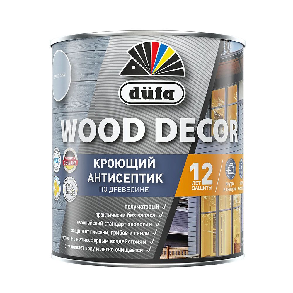 Антисептики dufa. Dufa Wood Decor пепельно-серый. Краска Dufa Wood Decor. Антисептик Dufa Wood Decor кроющий декоративный для дерева полуночно-синий. Кроющий антисептик Dufa Wood Color белый 9 л.