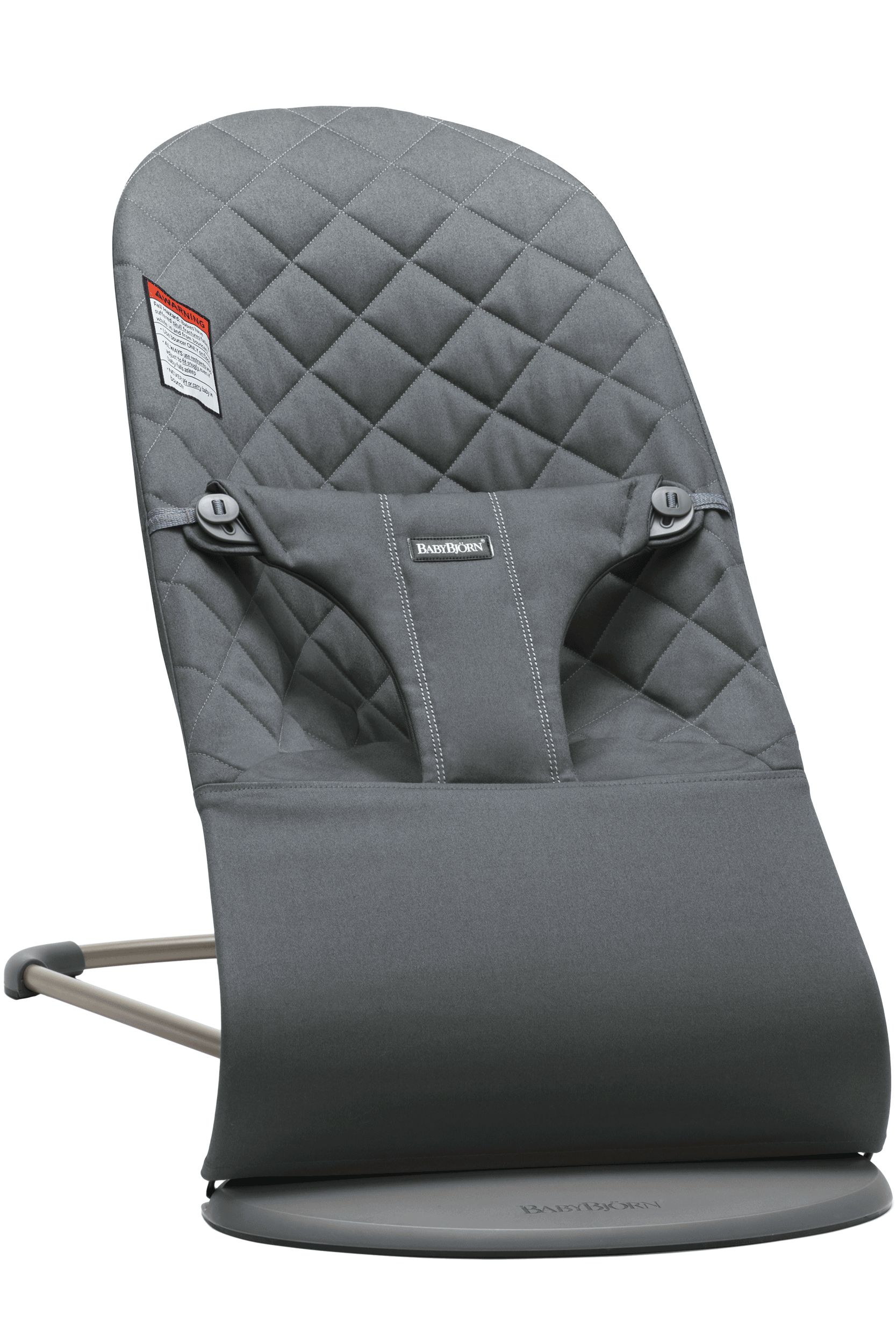 Детский шезлонг BabyBjorn Bliss Cotton Anthracite Cotton, Classic Quilt 0060.21