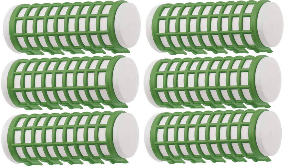 Dewal Beauty Бигуди термо зеленые, термобигуди с пластиковыми зажимами, d 23 мм x 68 мм, 6шт, DBTR23 #1