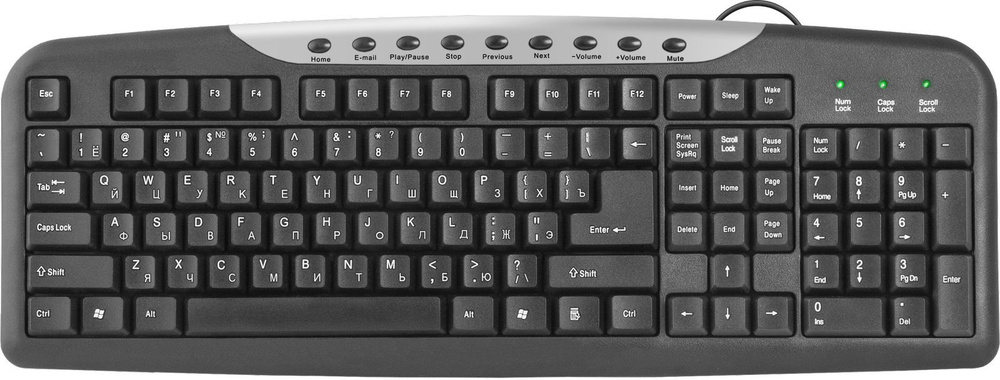 Проводная клавиатура Defender HM-830, RU,черный,полноразмерная  #1