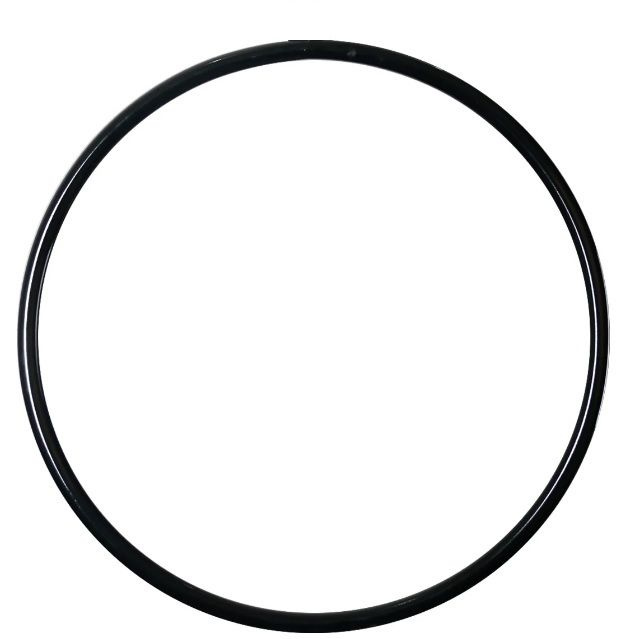 Металлическое кольцо для воздушной гимнастики. Цвет черный. Диаметр 75 см.  #1