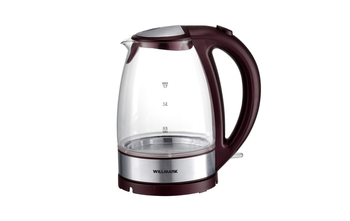 Электрический чайник WILLMARK WEK-1734G, бордовый #1