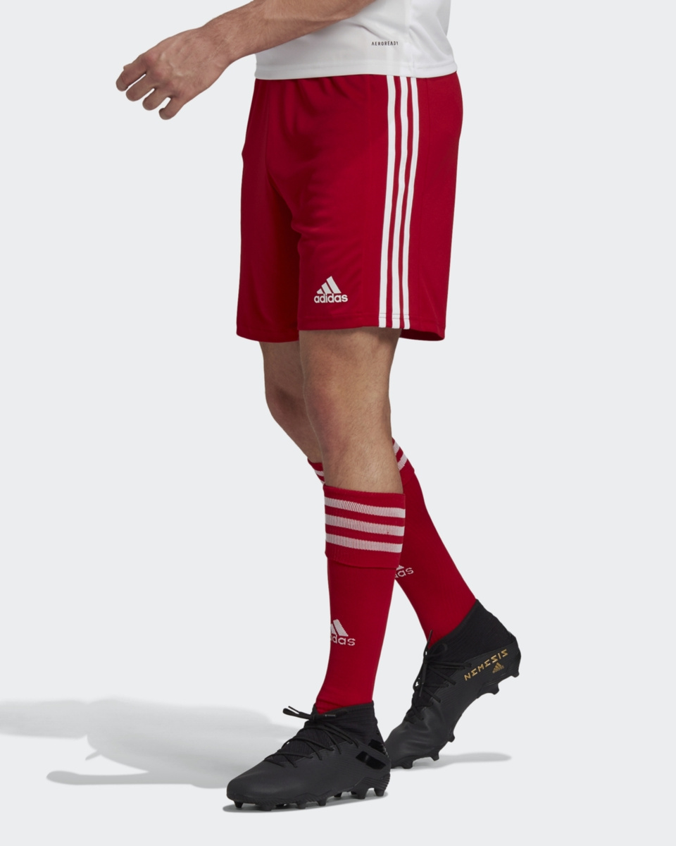 adidas football shorts red