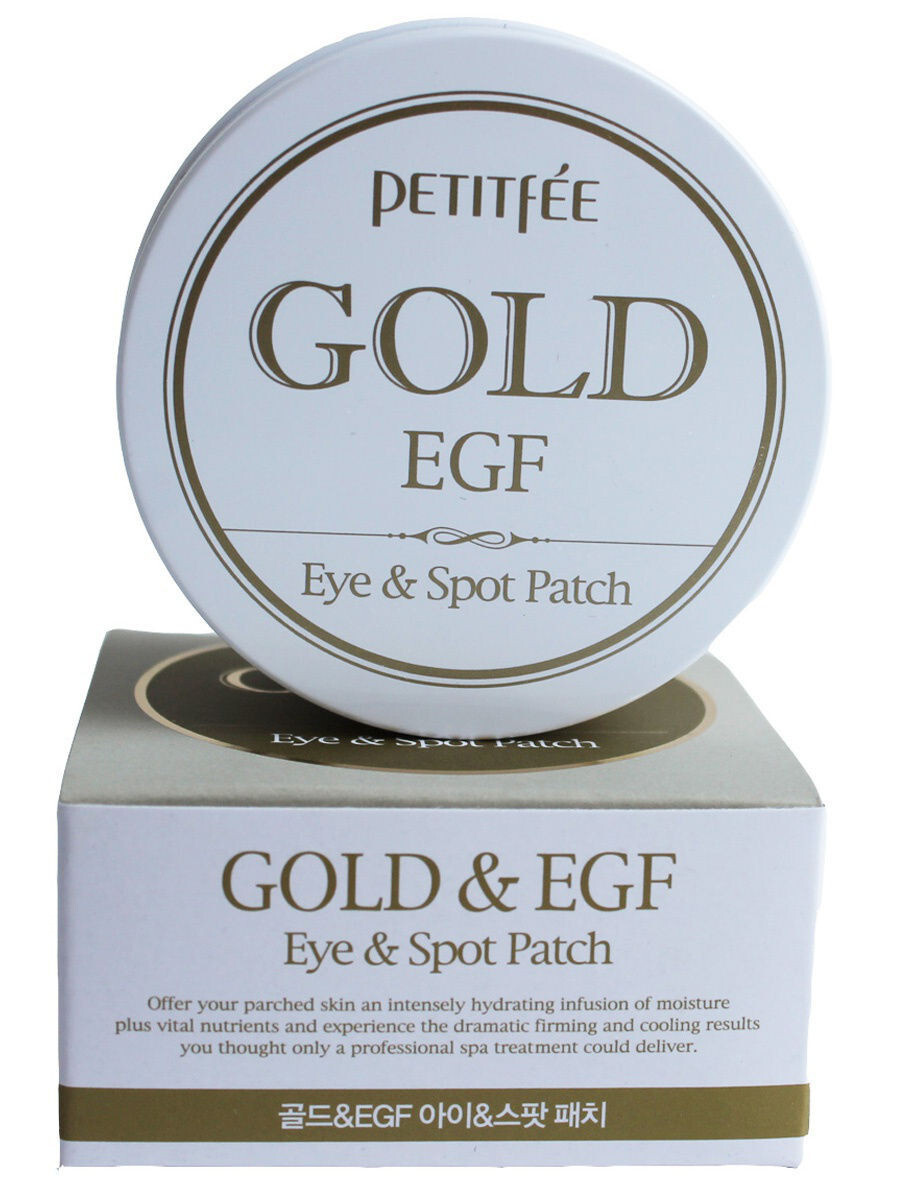 Petitfee Патчи для глаз гидрогелевые с золотыми частицами и фактором роста Gold & EGF eye & spot