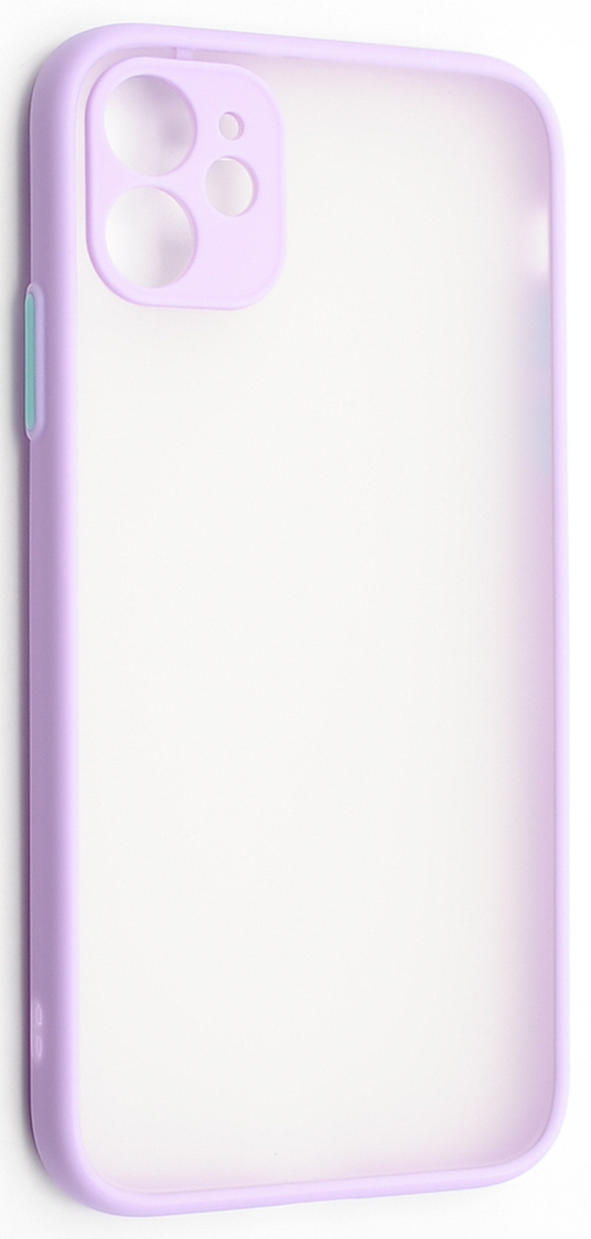 Чехол противоударный матовый с защитой камеры для iPhone 11 сиреневый ...
