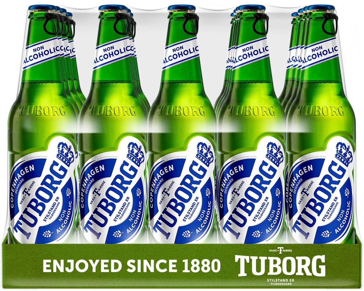 Пиво безалкогольное Tuborg non-alcoholic, светлое, 480 мл х 20 шт ...