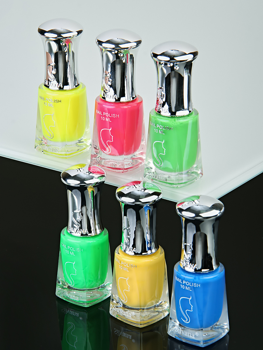 Лак для ногтей 10 мл/Набор лаков из 6 цветов /Ультра-яркая палитра №011 ...