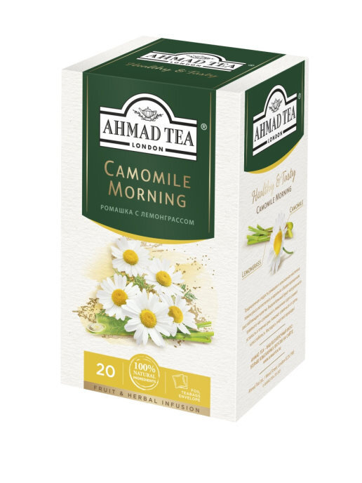 Чай в пакетиках травяной Ahmad Tea Camomile Morning, 20 шт #1
