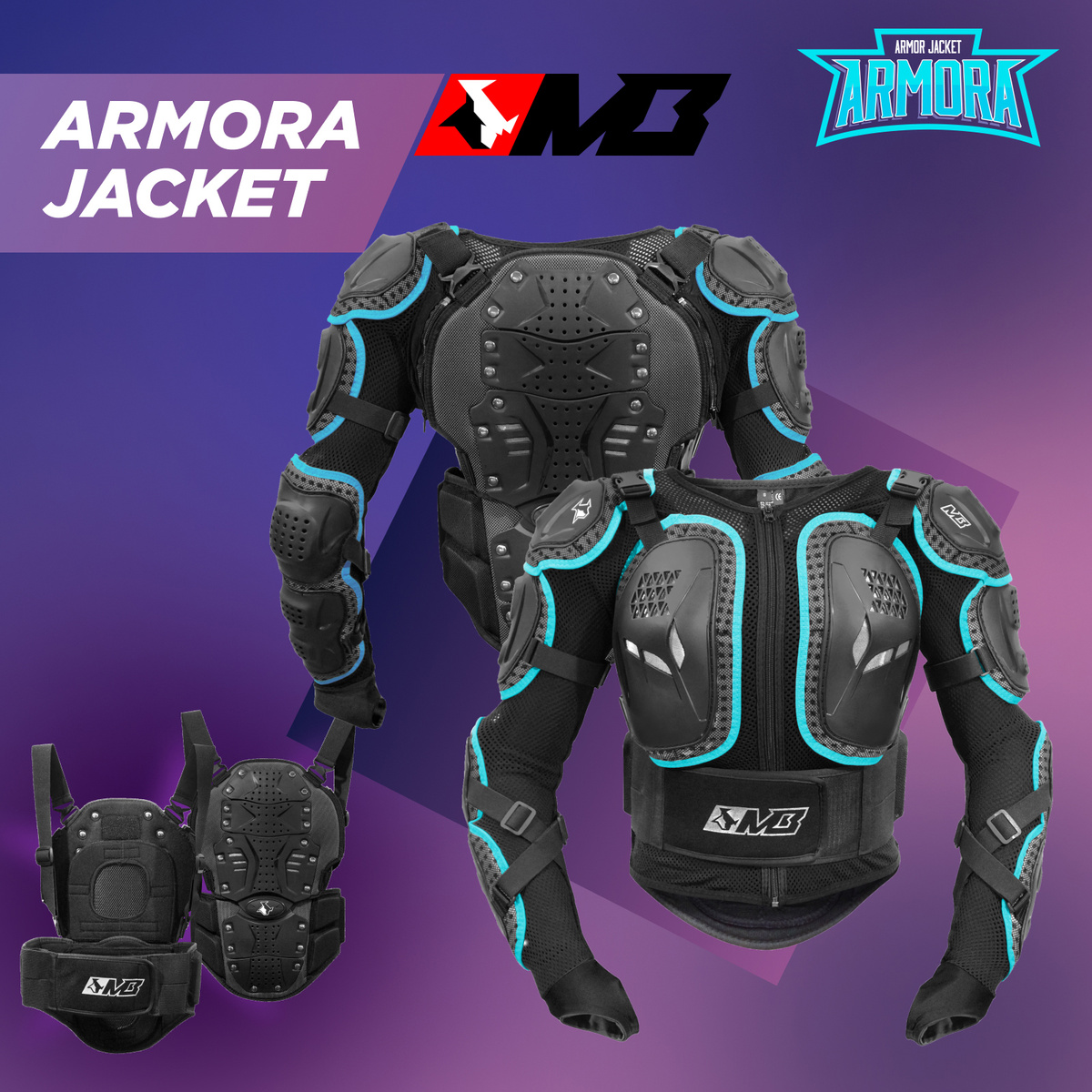 Черепаха защитная MadBull ArmorA Jacket Женская Синяя XS #1