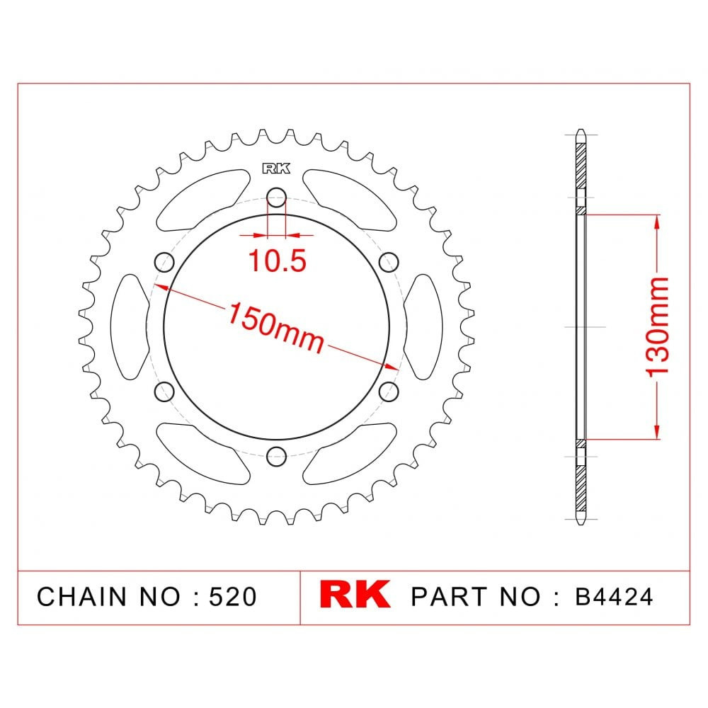 Звезда для мотоцикла ведомая B442442 купить по низким ценам в