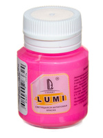Акриловая светящаяся краска Luxart Lumi розовый люминесцентный 20 мл. Спонсорские товары