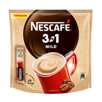 Кофе растворимый Nescafe 3 в 1 Мягкий, 14,5 г х 20 шт. Спонсорские товары