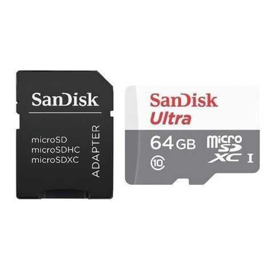 Карта памяти microsd sandisk ultra 64gb uhs i sdsqunr 064g gn3mn