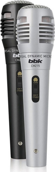 Микрофон для живого вокала BBK CM215, черный, серебристый - купить по ...