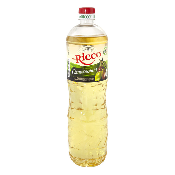 Масло подсолнечное Mr.Ricco, с добавлением оливкового масла, 1 л ...