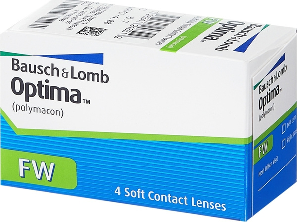 Bausch + Lomb Контактные линзы Optima FW, 4 шт., -1.25 / 8.7/ 3 месяца ...