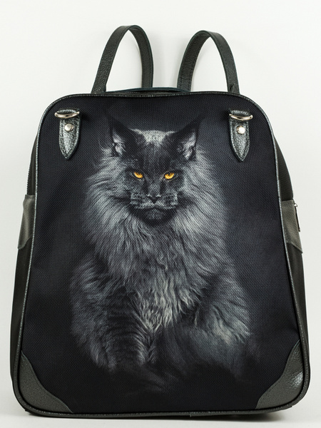 Сумка-рюкзак Gallato Ителия 2 / Itelia 2 / Черный кот Мэйн Кун ...