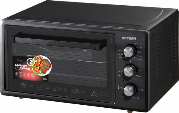 Мини-печь Optima, черный, 48 л купить по низкой цене с доставкой в ...