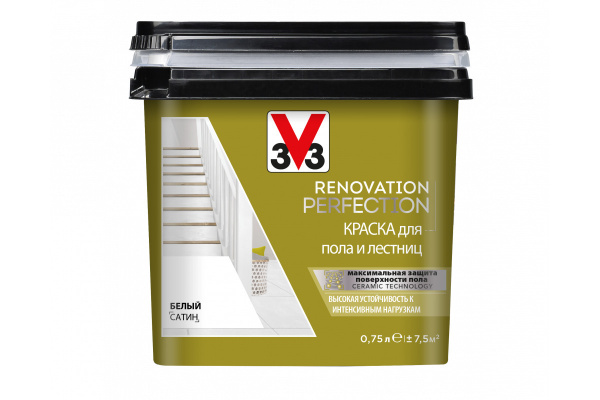 Характеристики Краска для пола и лестниц RENOVATION PERFECTION БЕЛЫЙ ...