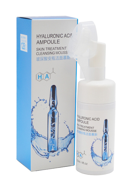 Пенка мусс с щеточкой для лица с гиалуроновой кислотой Hyaluronic Acid ...