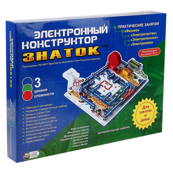 Конструктор электронный ЗНАТОК Для школы и дома 999 схем - купить с ...