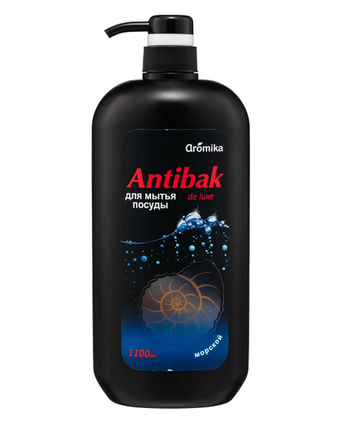 Aromika Средство для мытья посуды Antibak De Luxe Морской, 1100 мл ...