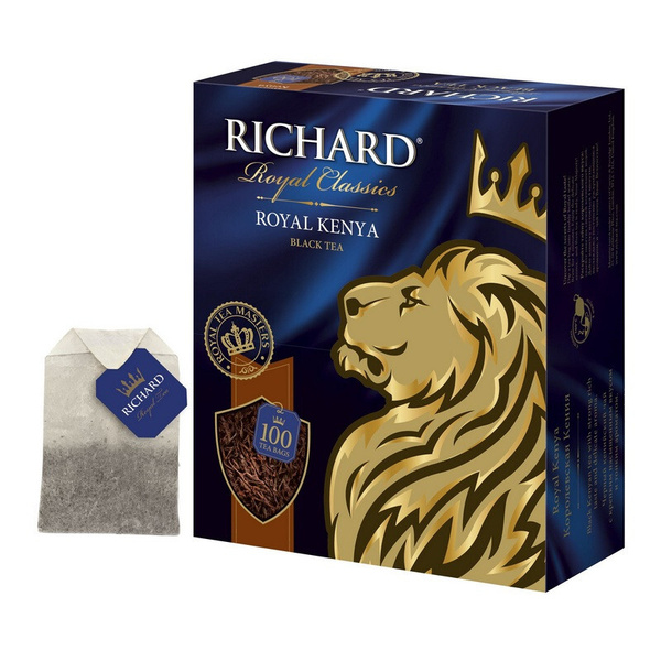 Richard Чай Royal Kenya черный, 100 пак - купить с доставкой по ...