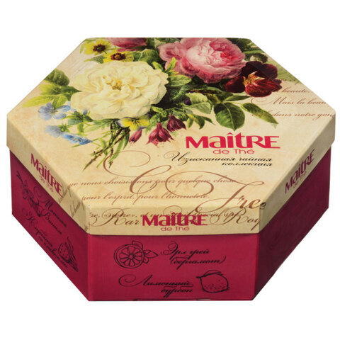 Чай MAITRE de The (Мэтр) "Цветы", АССОРТИ 12 вкусов, 60 пакетиков в ...