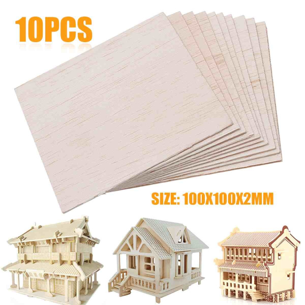 10 шт. 100x100x2 мм Бальса деревянные листы DIY Дом Корабль Модель на ...