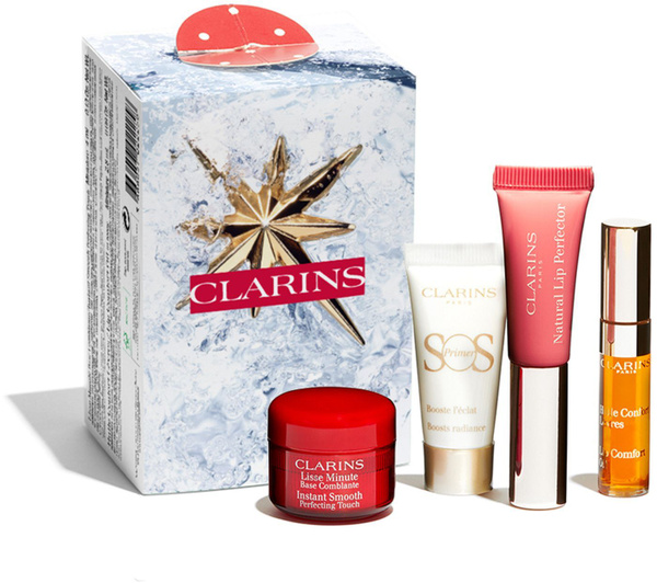 Набор Clarins: Блеск для губ Natural Lip Perfector 01, 5 мл + База под ...