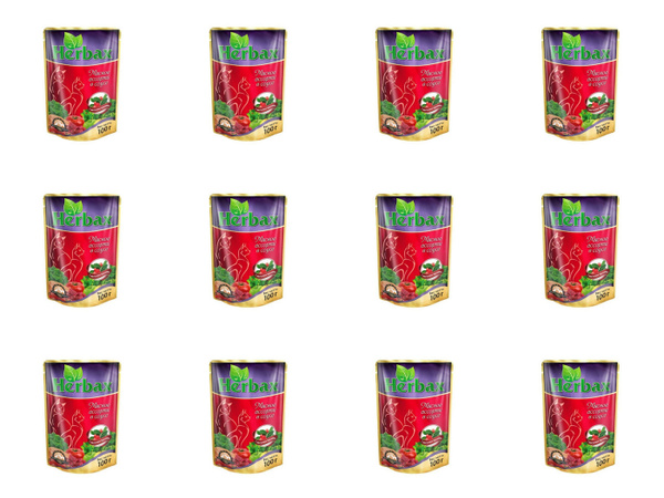 Herbax корм для кошек консервы Мясное ассорти с листьями брусники 100 г ...