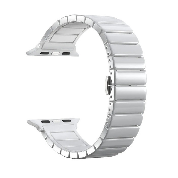 Керамический ремешок Apple Watch 38/40/41mm stainless steel Silver ...
