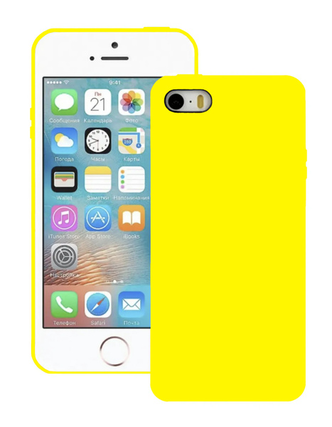 Силиконовый чехол на iPhone 5, 5S и SE / Apple Silicone Case DF для ...