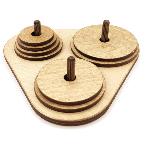 Ханойские башни головоломка из дерева. RADGER - купить с доставкой по ...