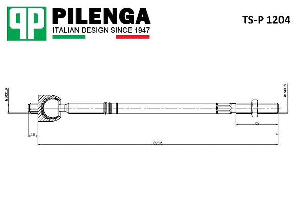 Тяга рулевая Газель Некст шарнир (Pilenga)