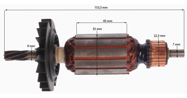Ротор (якорь) перфоратора Sturm RH2592P, Stern, Omax, Энергомаш ...