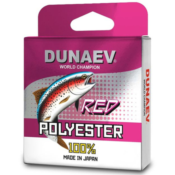 Монофильная, полиэстеровая леска для рыбалки DUNAEV POLYESTER Red, 1 шт ...