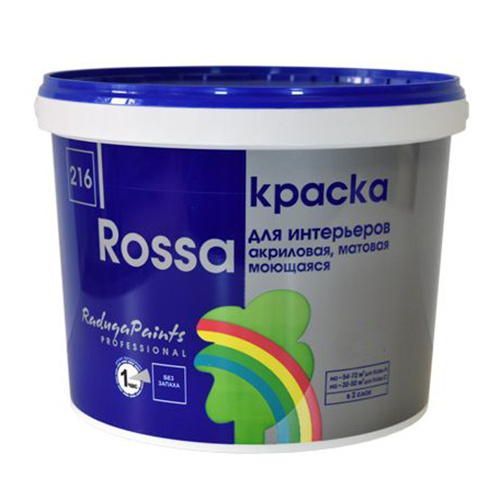Краска Радуга 46070175216_A, Акриловая, Матовое покрытие, белый ...