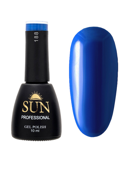 Гель лак для ногтей - 10 ml - SUN Professional цветной Ярко-синий №188 ...