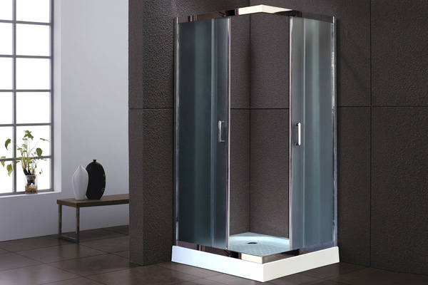Душевой уголок 80х80х200 Royal Bath стекло матовое квадрат 6мм профиль ...